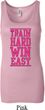 Ladies Fitness Tanktop Train Hard Win Easy Longer Length Tank Top