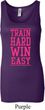 Ladies Fitness Tanktop Train Hard Win Easy Longer Length Tank Top
