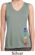 Ladies Floral Chakras Bottom Print Sleeveless Moisture Wicking Tee