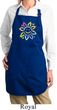 Ladies Flower Apron Sunflower Full Length Apron with Pockets
