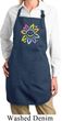 Ladies Flower Apron Sunflower Full Length Apron with Pockets