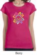 Ladies Flower Shirt Sunflower Longer Length Tee T-Shirt