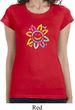 Ladies Flower Shirt Sunflower Longer Length Tee T-Shirt