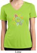 Ladies Flower Shirt Sunflower Moisture Wicking V-neck Tee T-Shirt