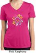 Ladies Flower Shirt Sunflower Moisture Wicking V-neck Tee T-Shirt