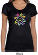Ladies Flower Shirt Sunflower Scoop Neck Tee T-Shirt