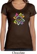 Ladies Flower Shirt Sunflower Scoop Neck Tee T-Shirt