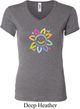 Ladies Flower Shirt Sunflower V-neck Tee T-Shirt