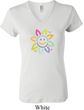 Ladies Flower Shirt Sunflower V-neck Tee T-Shirt