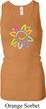 Ladies Flower Tanktop Sunflower Longer Length Racerback Tank Top