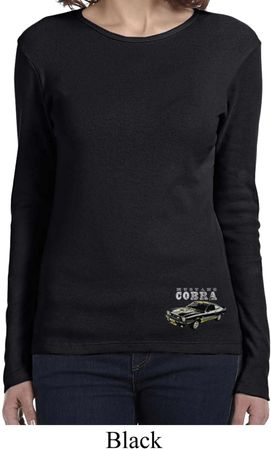 Ladies Ford 1974 Cobra Profile Bottom Print Long Sleeve Shirt