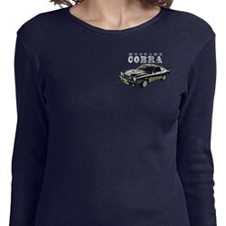 Ladies Ford 1974 Cobra Profile Pocket Print Long Sleeve Shirt Ladies Ford 1974 Cobra Profile Pocket Print Long Sleeve Shirt
