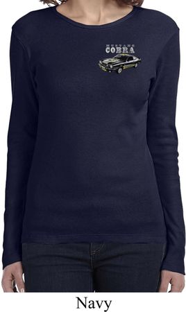 Ladies Ford 1974 Cobra Profile Pocket Print Long Sleeve Shirt