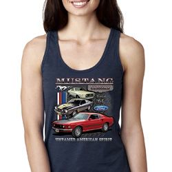 Ladies Ford Classic Mustangs Untamed Ideal Racerback Ladies Ford Classic Mustangs Untamed Ideal Racerback