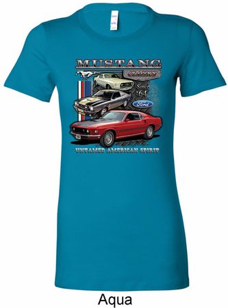 Ladies Ford Classic Mustangs Untamed Longer Length Shirt