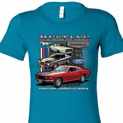 Ladies Ford Classic Mustangs Untamed Longer Length Shirt Ladies Ford Classic Mustangs Untamed Longer Length Shirt