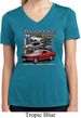 Ladies Ford Classic Mustangs Untamed Moisture Wicking V-neck