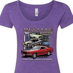 Ladies Ford Classic Mustangs Untamed Scoop Neck Ladies Ford Classic Mustangs Untamed Scoop Neck
