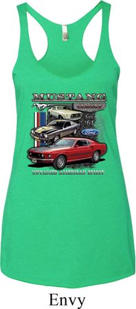 Ladies Ford Classic Mustangs Untamed Tri Blend Racerback