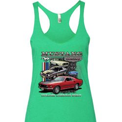 Ladies Ford Classic Mustangs Untamed Tri Blend Racerback Ladies Ford Classic Mustangs Untamed Tri Blend Racerback