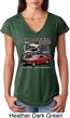 Ladies Ford Classic Mustangs Untamed Tri Blend V-neck