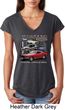 Ladies Ford Classic Mustangs Untamed Tri Blend V-neck