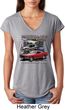 Ladies Ford Classic Mustangs Untamed Tri Blend V-neck