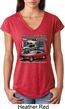 Ladies Ford Classic Mustangs Untamed Tri Blend V-neck