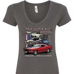 Ladies Ford Classic Mustangs Untamed V-Neck Ladies Ford Classic Mustangs Untamed V-Neck