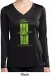 Ladies Ford Green Mustang Stripe Dry Wicking Long Sleeve
