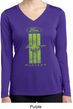 Ladies Ford Green Mustang Stripe Dry Wicking Long Sleeve