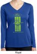 Ladies Ford Green Mustang Stripe Dry Wicking Long Sleeve