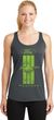 Ladies Ford Green Mustang Stripe Dry Wicking Racerback