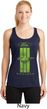 Ladies Ford Green Mustang Stripe Dry Wicking Racerback