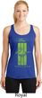 Ladies Ford Green Mustang Stripe Dry Wicking Racerback