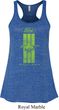 Ladies Ford Green Mustang Stripe Flowy Racerback