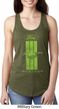 Ladies Ford Green Mustang Stripe Ideal Racerback