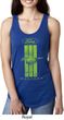 Ladies Ford Green Mustang Stripe Ideal Racerback