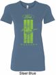 Ladies Ford Green Mustang Stripe Longer Length Shirt