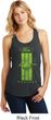 Ladies Ford Green Mustang Stripe Racerback