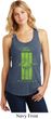 Ladies Ford Green Mustang Stripe Racerback