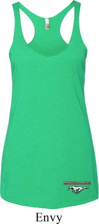 Ladies Ford Mustang Bottom Print Tri Blend Racerback