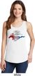 Ladies Ford Mustang Red White and Blue Tank Top