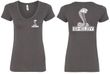 Ladies Ford Mustang Shelby Cobra V-Neck Tee - Front and Back Print