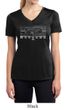 Ladies Ford Mustang Shirt Honeycomb Grille Moisture Wicking V-neck Tee