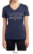Ladies Ford Mustang Shirt Honeycomb Grille Moisture Wicking V-neck Tee