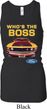Ladies Ford Mustang Who's The Boss Longer Length Racerback Tank Top