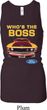 Ladies Ford Mustang Who's The Boss Longer Length Racerback Tank Top