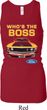 Ladies Ford Mustang Who's The Boss Longer Length Racerback Tank Top