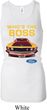 Ladies Ford Mustang Who's The Boss Longer Length Racerback Tank Top